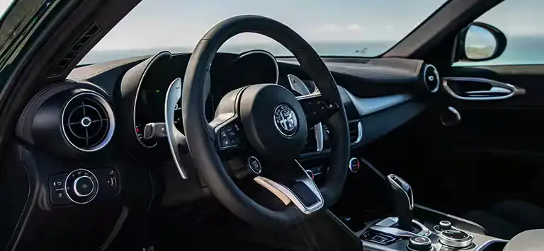 2026 giulia interior paddle shifters