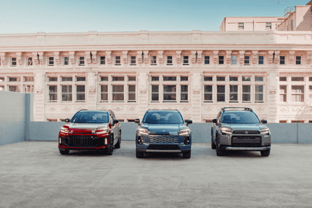 Toyota RAV4 lineup at Toyota of Coconut Creek near Fort Lauderdale