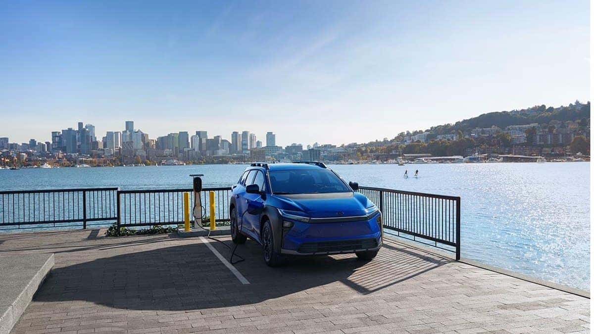 2026 Toyota bZ electric SUV charging near Coral Springs FL