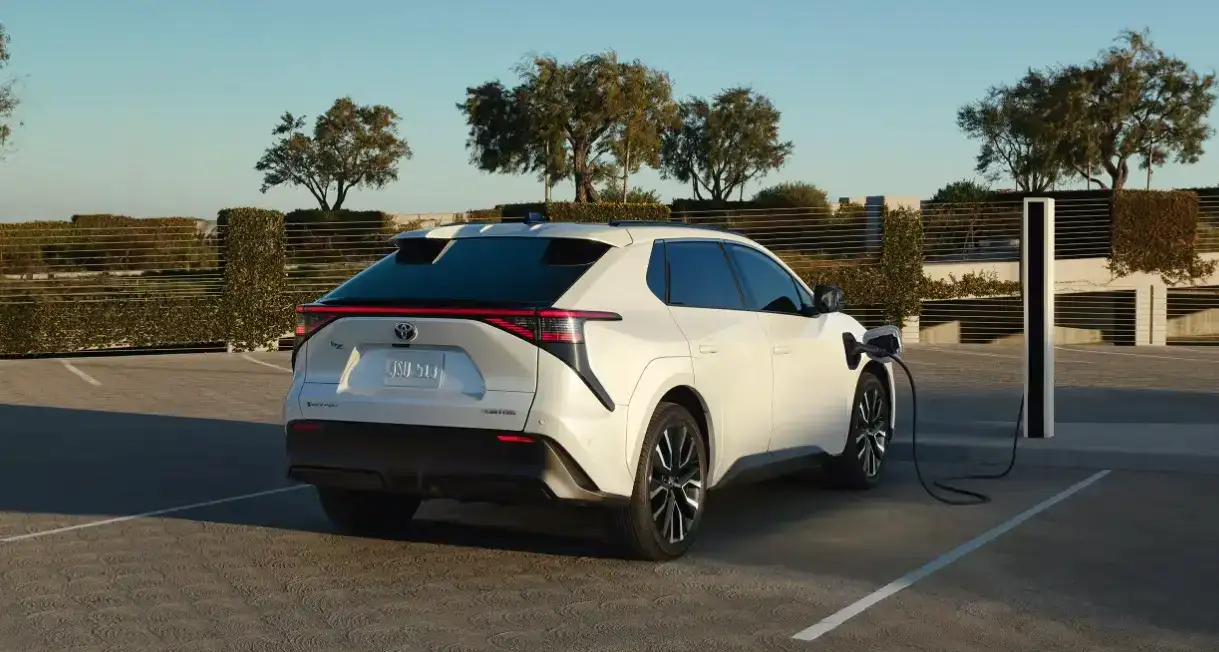 2026 Toyota bZ at a charging station