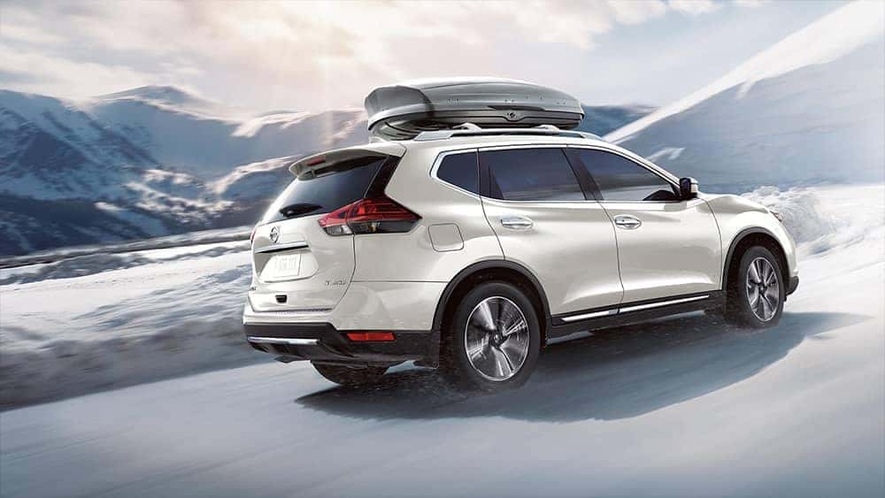 White 2020 Nissan Rogue with Roof Storage