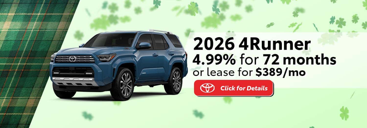 2026 4Runner 4.99% for 72 OR $389/mth