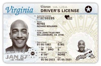 Virginia REAL ID Sample