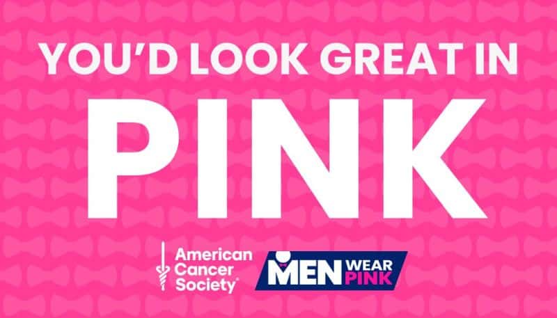 American Cancer Society Men Wear Pink Logo