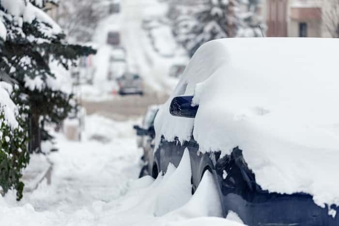 Cars Covered with Snow