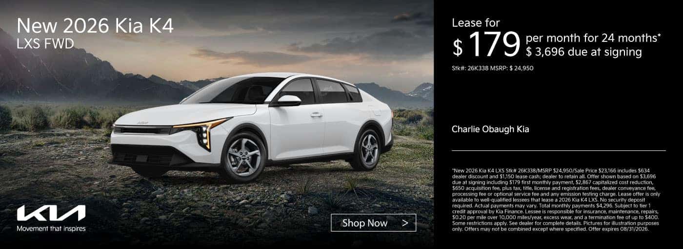 2026 K4 LXS FWD - $179/mo