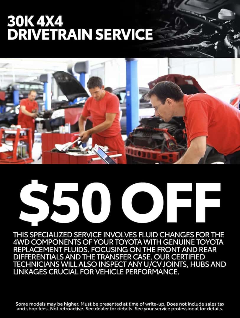 classic toyota wilkesboro north carolina 30k 4x4 drivetrain service coupon $50 off