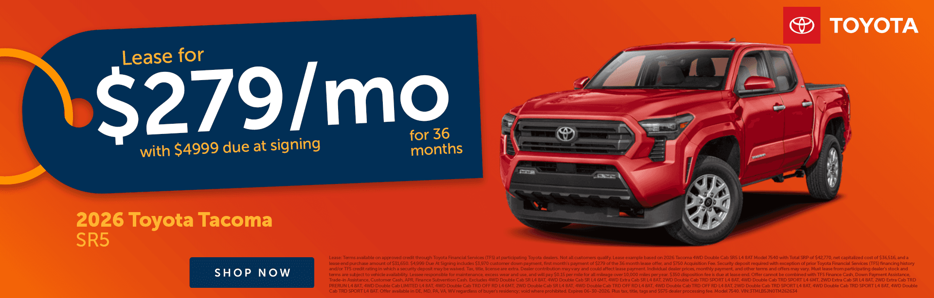 June Tacoma Offer