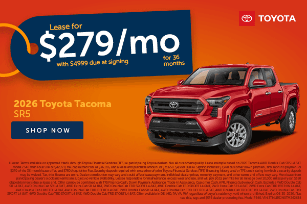 Toyota Tacoma Savings!