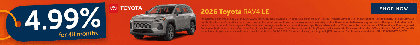 September Rav4 Offer