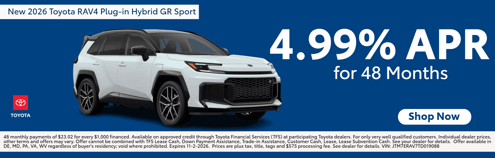 October Rav4 Offer
