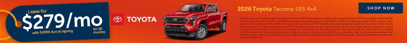 August Tacoma Offer