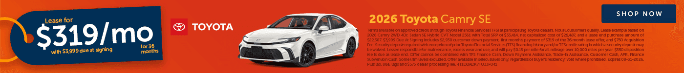August Camry Offer