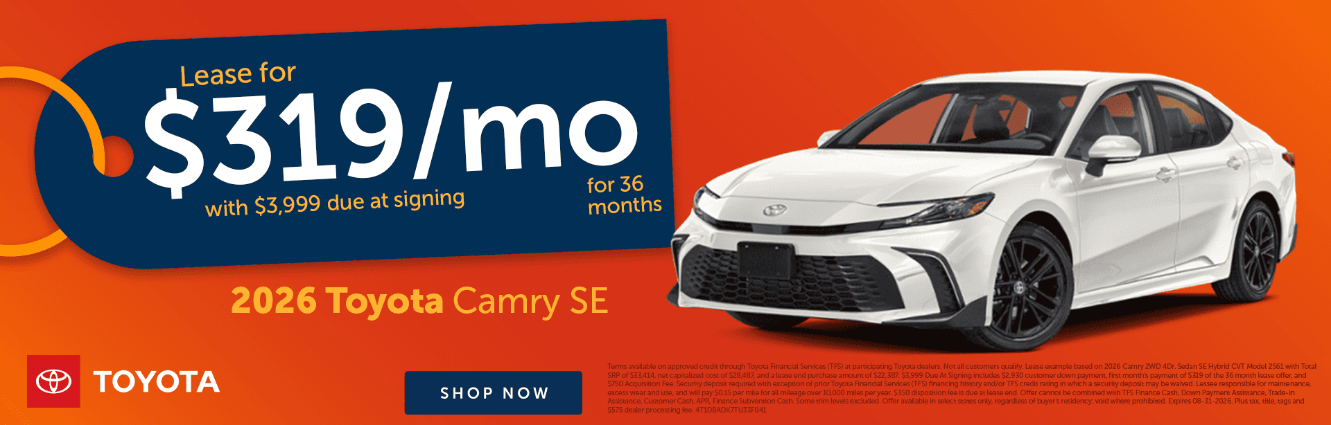 August Camry Offer