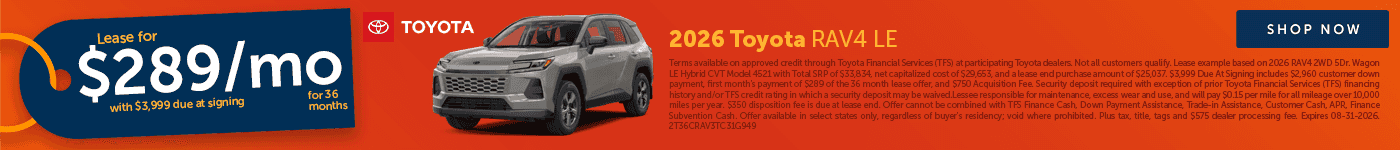 August Rav4 Offer