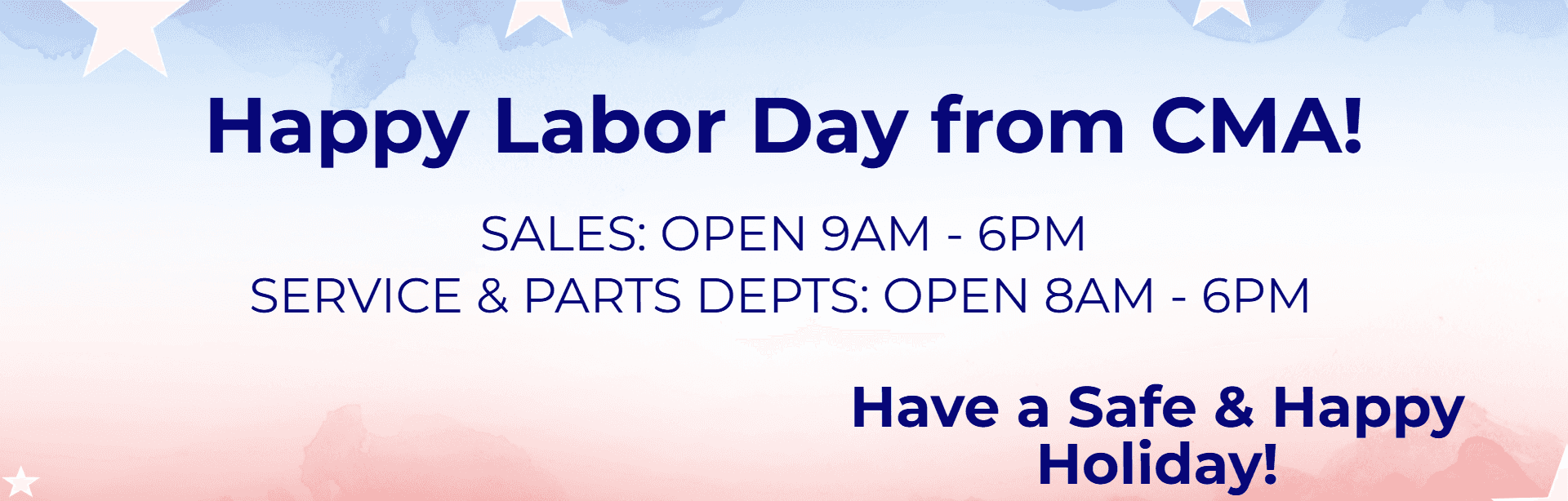 Labor Day Hours