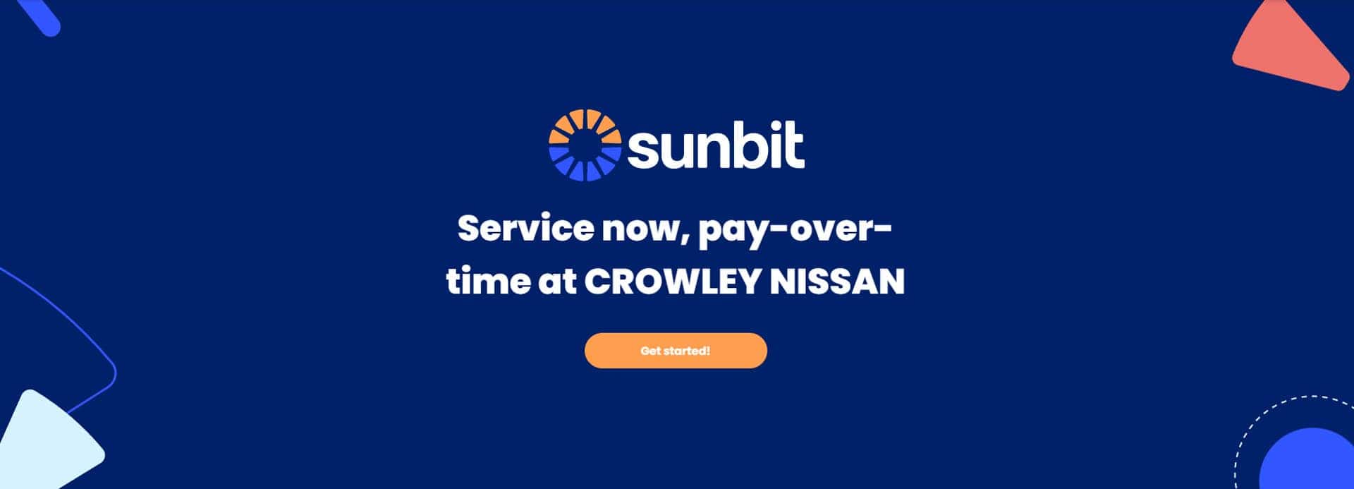 Sunbit at Crowley Nissan - Pay over time