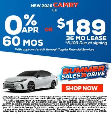 New 2026 Camry LE