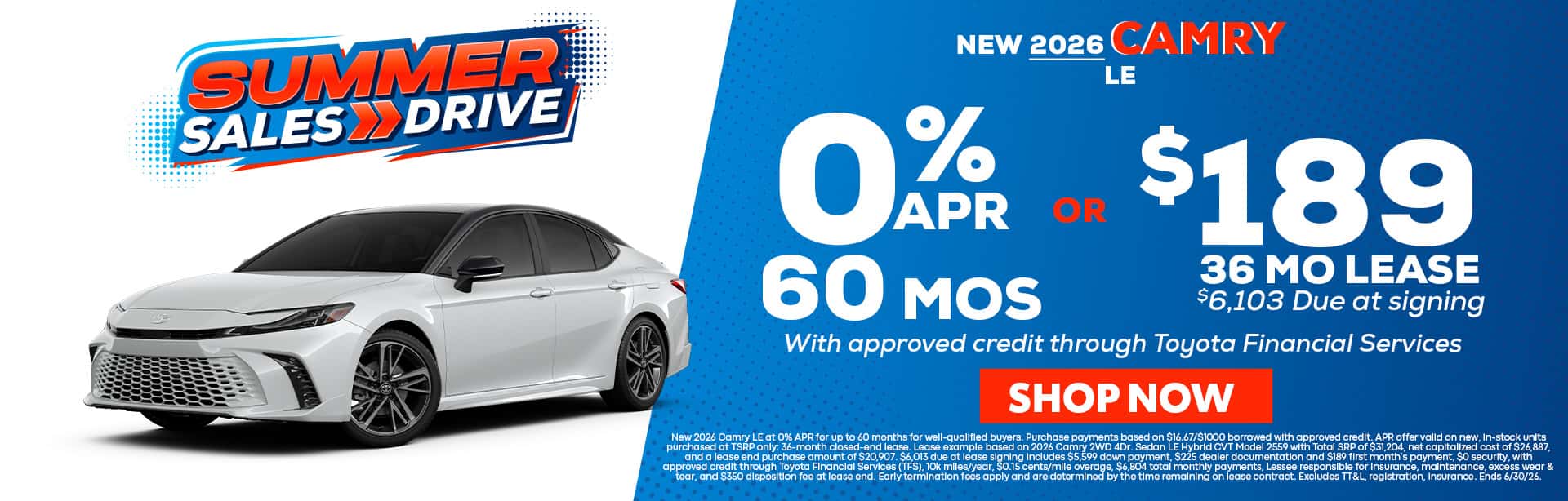 2026 Toyota Camry Offer in Temple, TX