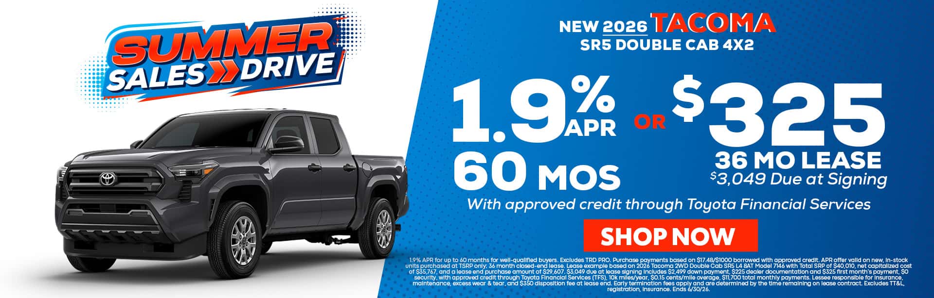 New 2026 Toyota Tacoma Offer in Temple, TX