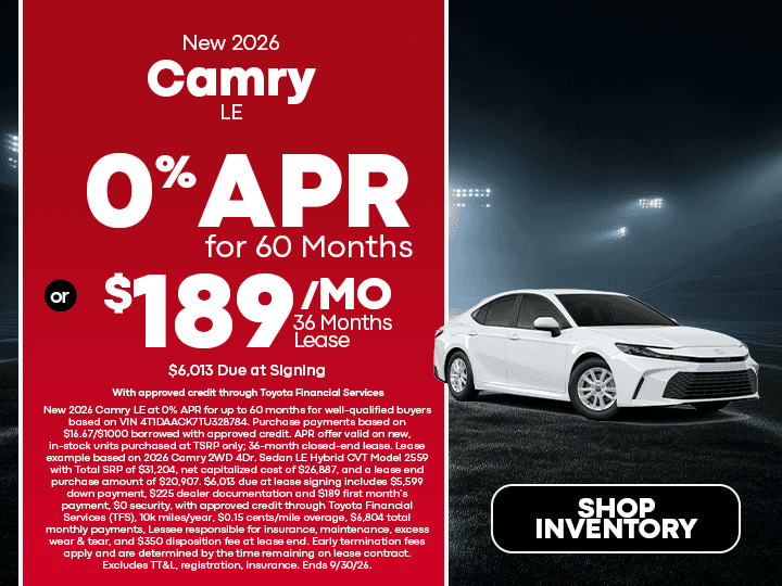 New 2026 Camry LE