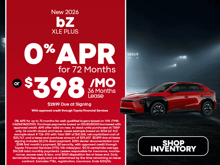 New 2026 bZ XLE PLUS