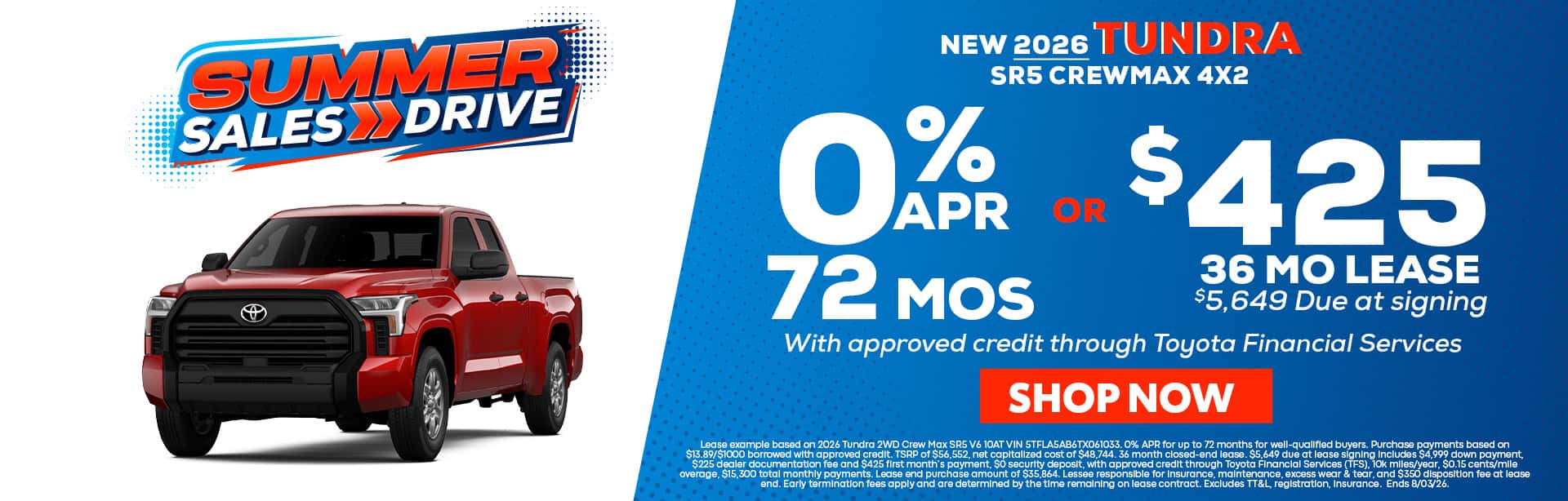 New 2026 Toyota Tundra Offer in Temple, TX