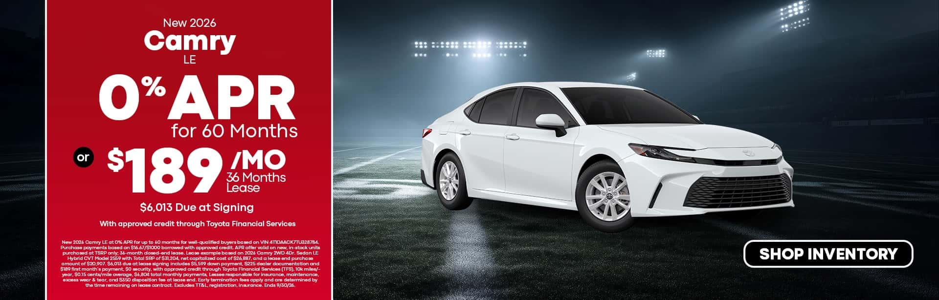 Camry Offer in Temple, TX