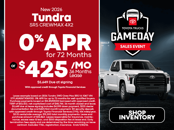 NEW 2026 Tundra SR5 CREWMAX 4X2