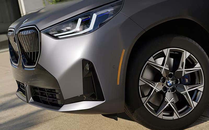 A BMW tire and wheel