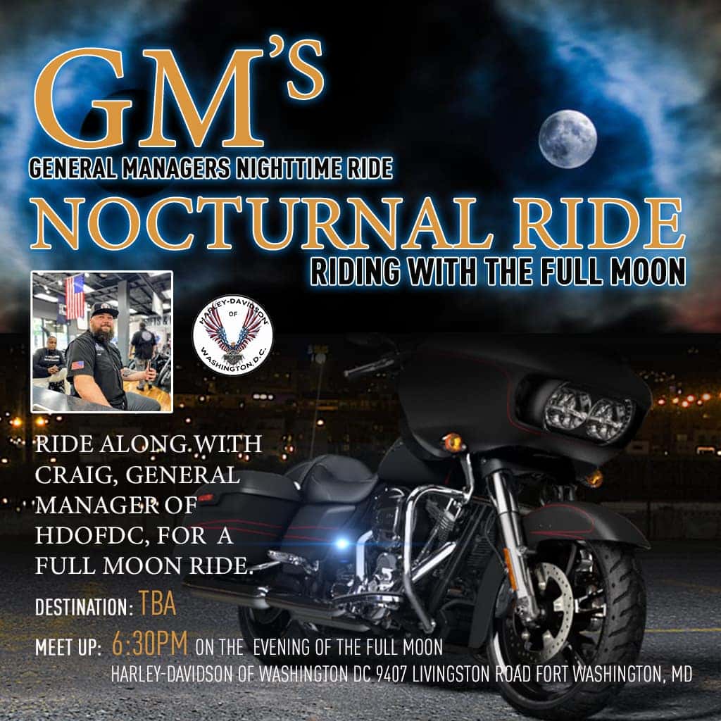 general manager, nocturnal, motorcycle , ride, full moon, dmv craig, garrett