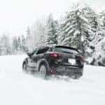 Winter road driving conditions