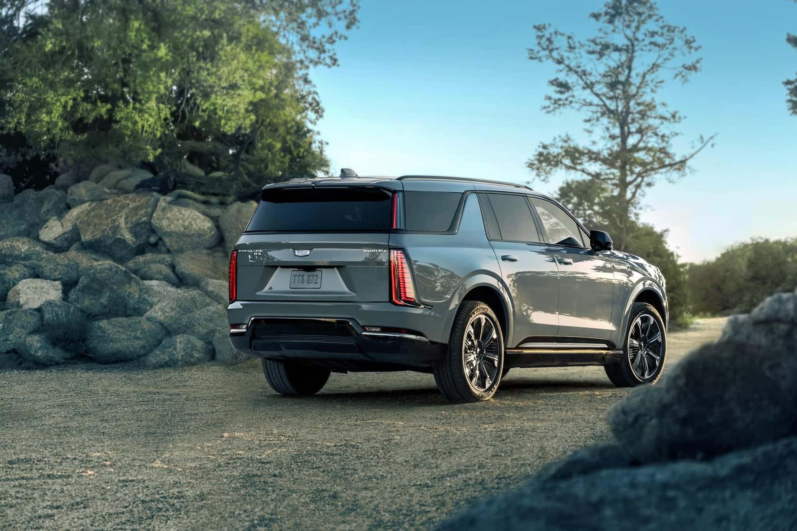 2026 Cadillac Escalade IQ viewed from the rear