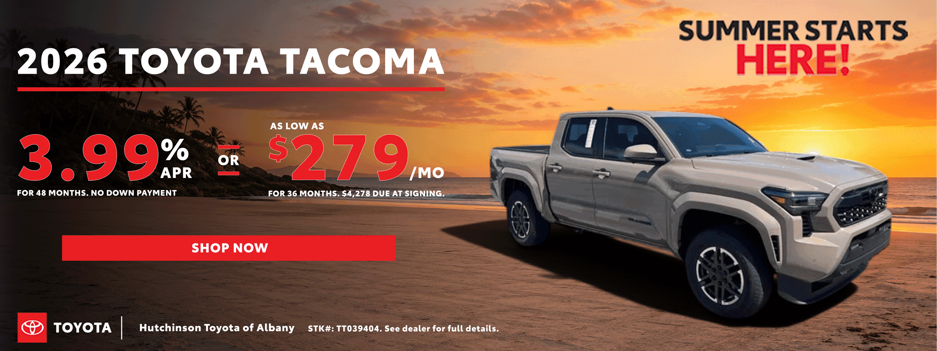 2026 Tacoma Offer