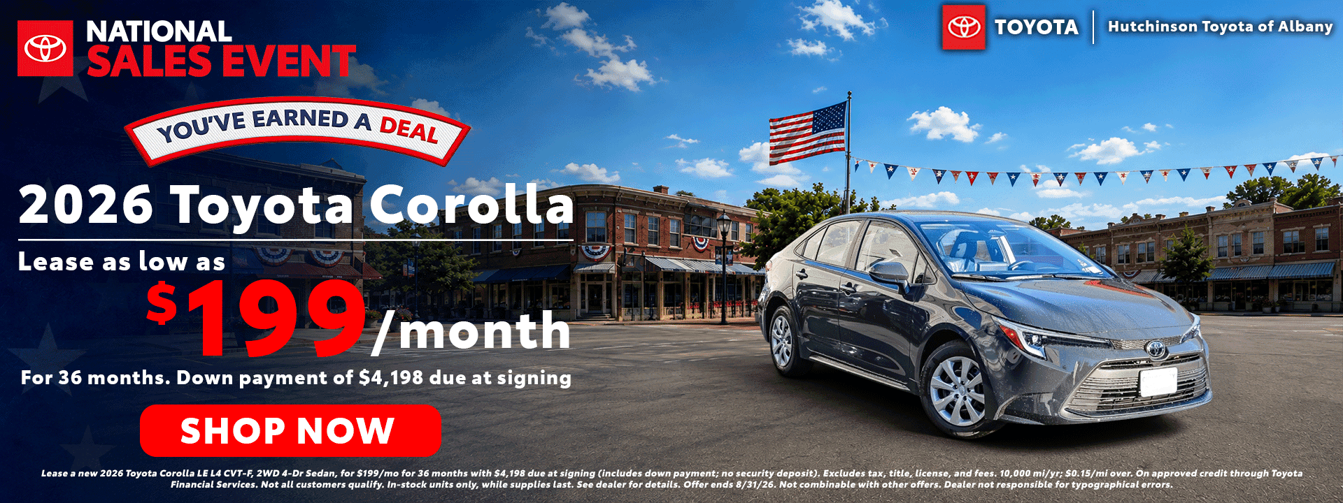 2026 Corolla - as low as $199/month