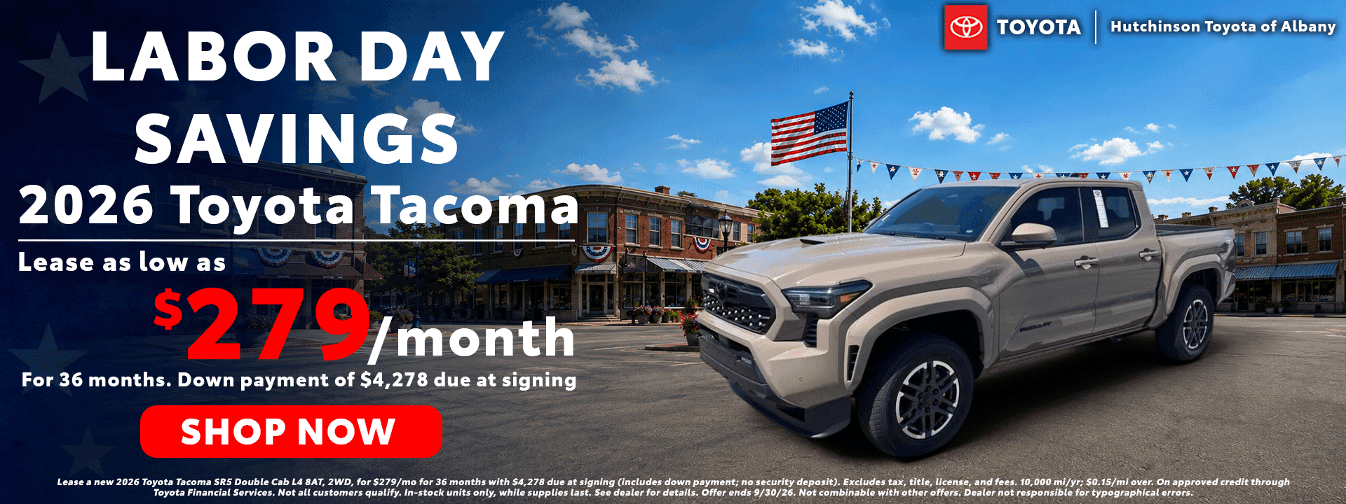 2026 Tacoma - as low as $279/month