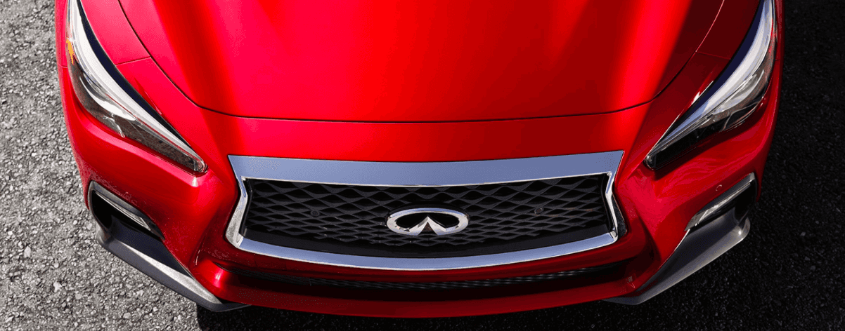 The Hood And Grille Of A 2020 INFINITI Q50 