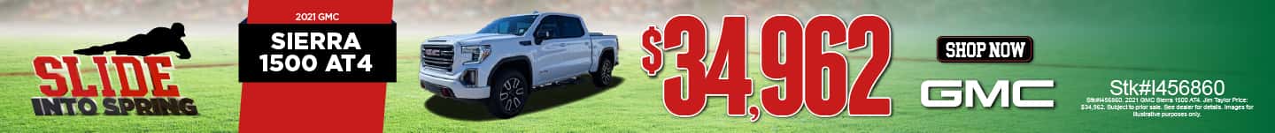 2021 GMC Sierra 1500 AT4 Stk#I456860 - $34,962
