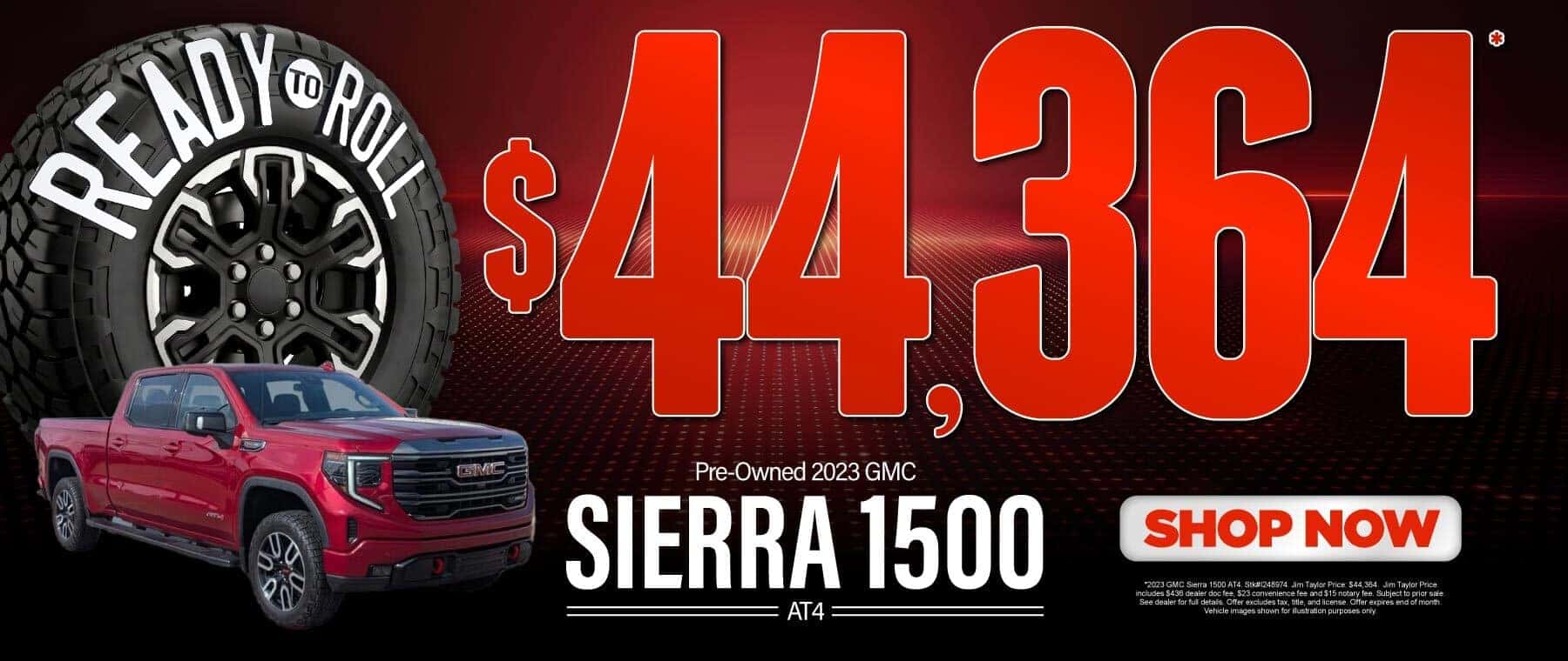 Pre-Owned 2023 GMC Sierra 1500 AT4 "$44,364* LINK TO VEHICLE"