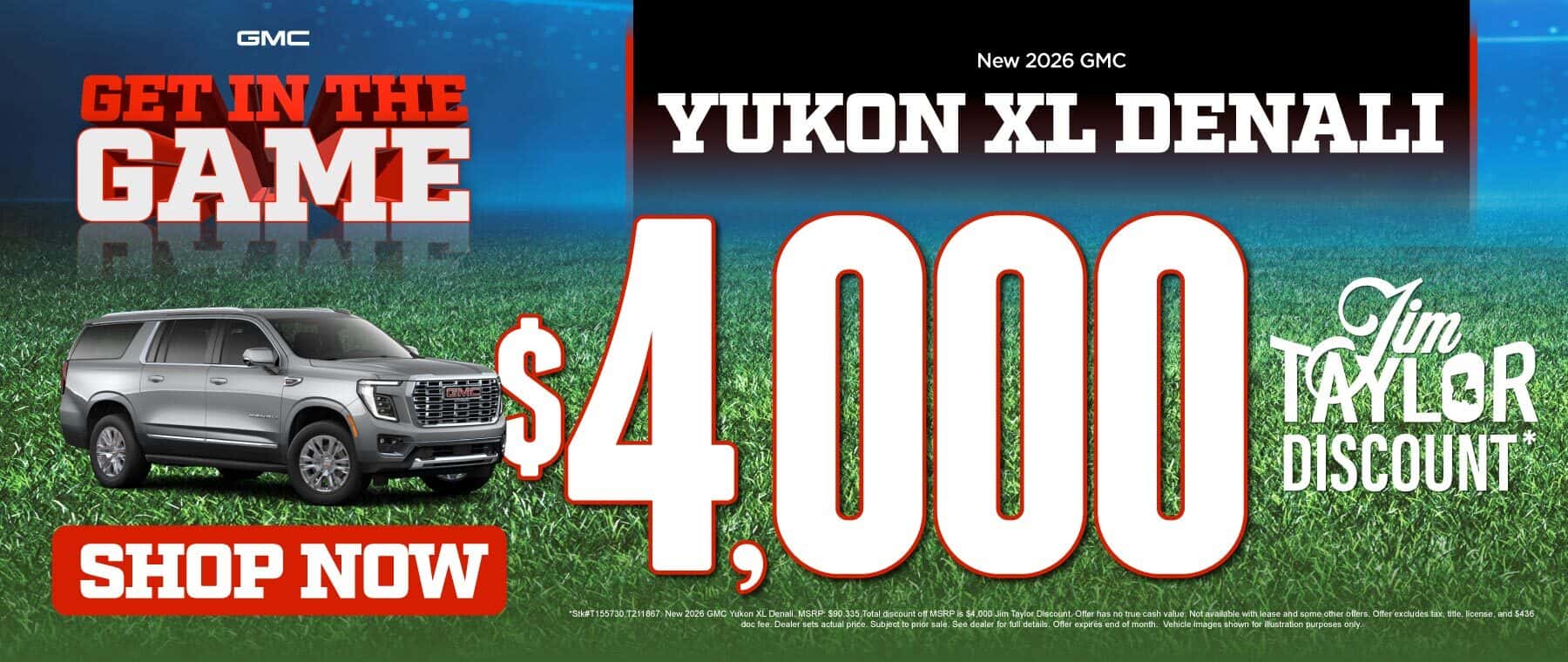 New 2026 GMC Yukon XL Denali $4,000 Jim Taylor Discount*