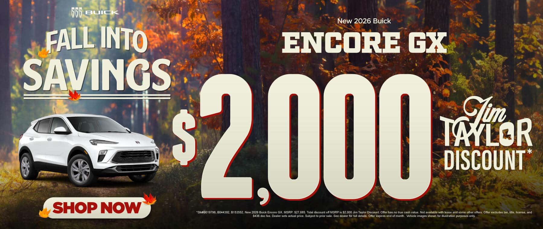 New 2026 Buick Encore GX $2,000 Jim Taylor Discount*