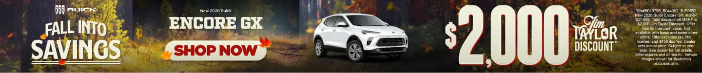 New 2026 Buick Encore GX $2,000 Jim Taylor Discount*