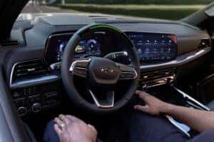 Interior of a 2025 Chevy Tahoe SUV