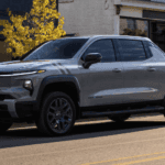 Chevrolet Silverado EV parked on a city street