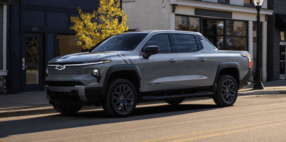 Chevrolet Silverado EV parked on a city street
