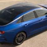 Blue 2021 Kia Optima parked