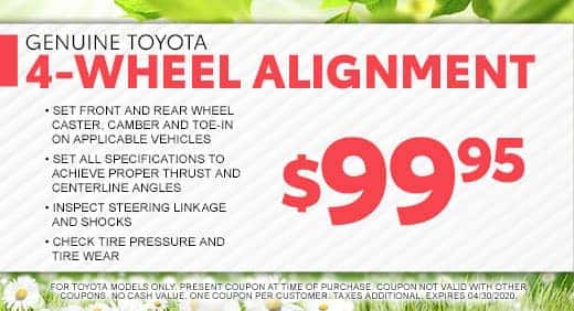 4-Wheel Alignment Special at Massey Toyota in Kinston, NC