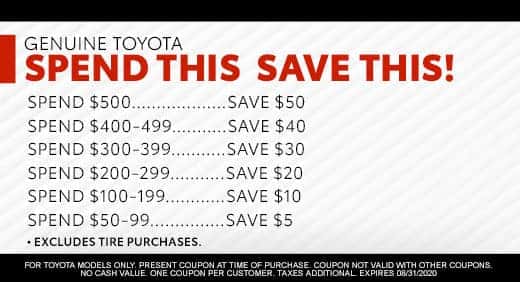 Spend This, Save This at Massey Toyota!