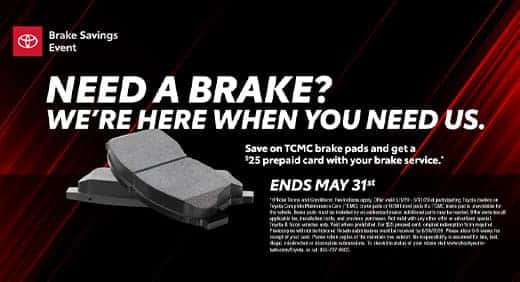 Brake Savings at Massey Toyota