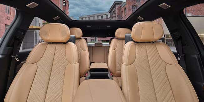 the interior seats of the cadillac escalade iq